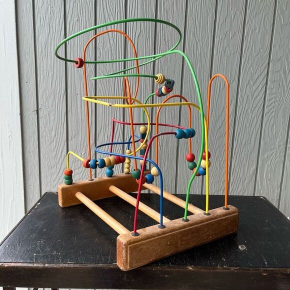 Vintage Educo Super Maze Wooden Children's Toy 20" H × 15" W × 12" D - Picture 8 of 16